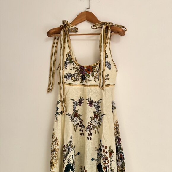 Alemais Antoinette Ballet Linen Midi Dress - Picture 7 of 14